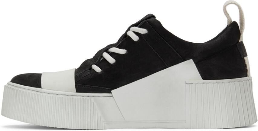 Boris Bidjan Saberi Black & Off-White Suede Bamba 2.1 Sneakers - Picture 4