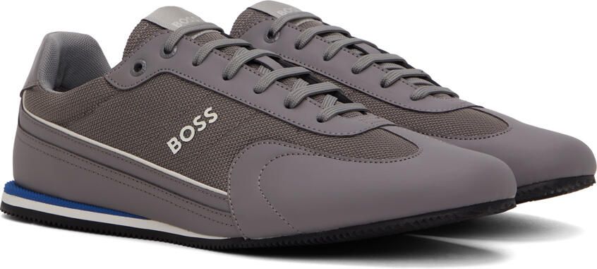 BOSS Gray Paneled Sneakers - Picture 2