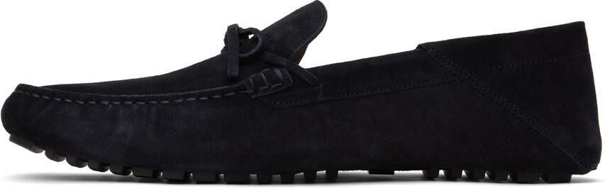 BOSS Navy Knotted Trim Moccasins - Picture 4
