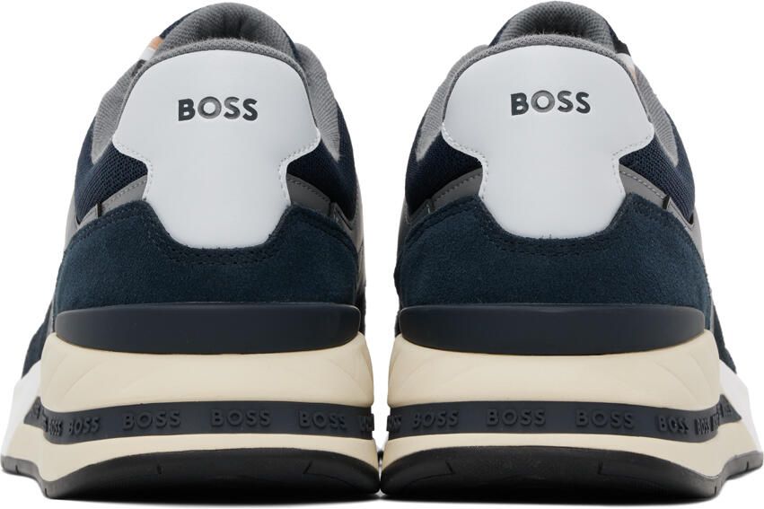 BOSS Navy Lace-Up Sneakers