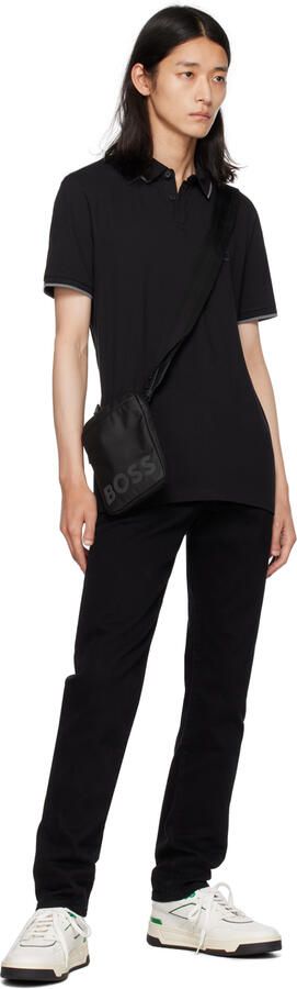 BOSS White & Green Reflective Sneakers - Picture 4