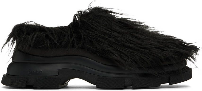 Both Black Gao Low Faux-Fur Loafers