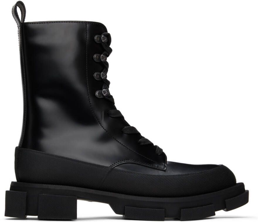 Both Black Gao High Lace-Up Boots
