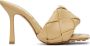 Bottega Veneta Beige Intrecciato Lido Heeled Sandals - Thumbnail 1