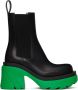 Bottega Veneta Black & Green Flash Boots - Thumbnail 1