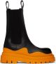 Bottega Veneta Black & Orange Tire Chelsea Boots - Thumbnail 1