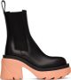 Bottega Veneta Black & Pink Flash Chelsea Boots - Thumbnail 1