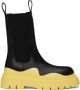 Bottega Veneta Black & Yellow Tire Chelsea Boots - Thumbnail 1