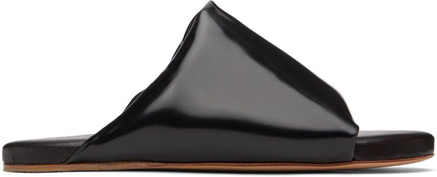 Bottega Veneta Black Cushion Slides