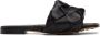 Bottega Veneta Black Intrecciato Lido Flat Sandals - Thumbnail 1