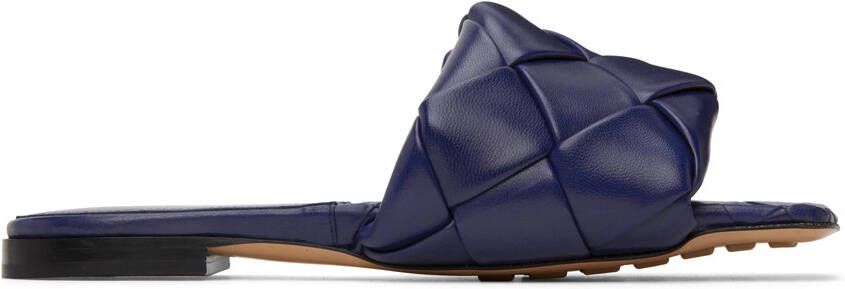 Bottega Veneta Blue Lido Flat Sandals