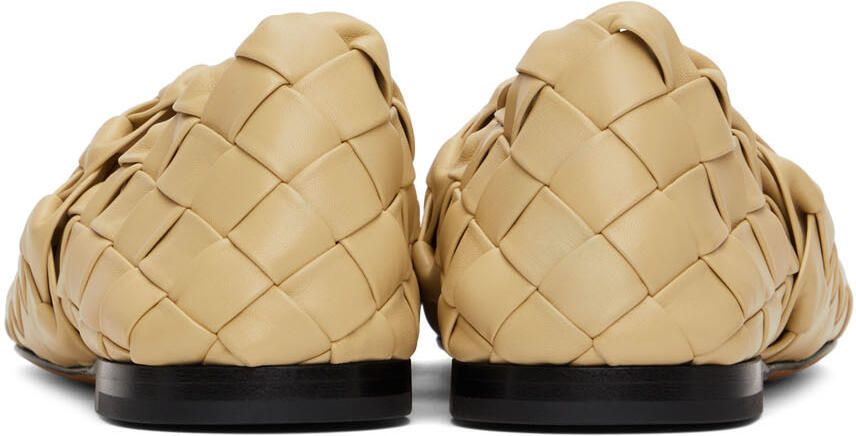 Bottega Veneta Beige Intrecaccio Lagoon Slippers - Picture 2
