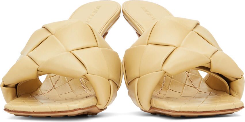 Bottega Veneta Beige Intrecciato The Lido Heeled Sandals - Picture 2