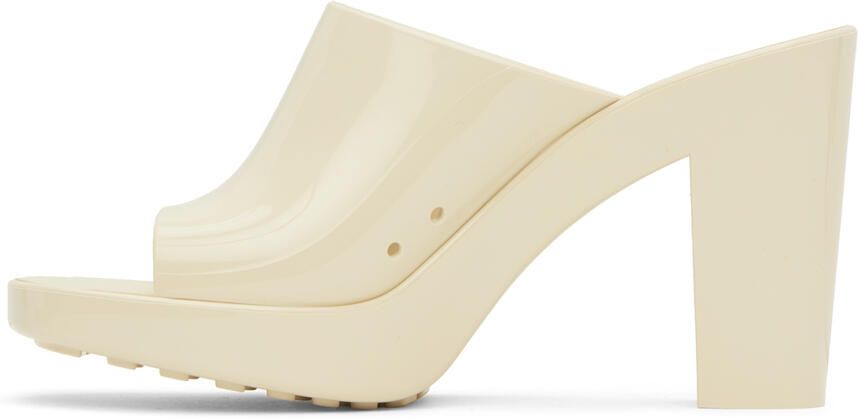 Bottega Veneta Beige Rubber Heeled Sandals - Picture 2