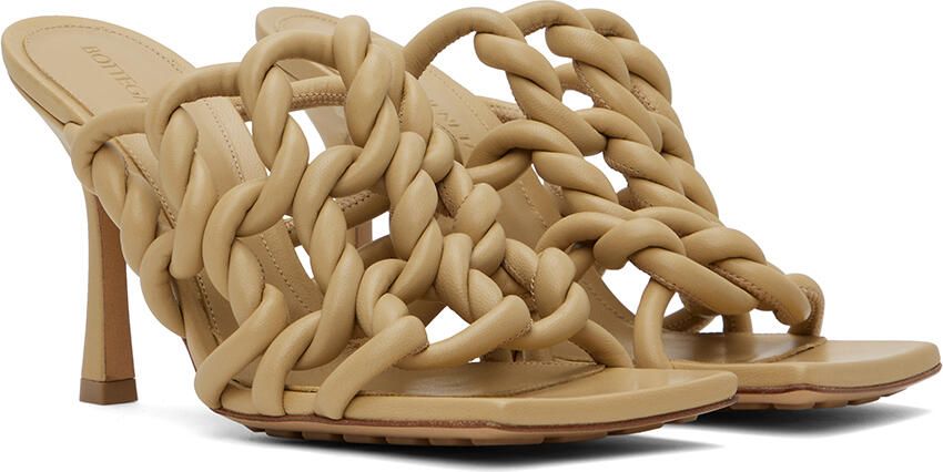Bottega Veneta Beige Stretch Mules - Picture 2
