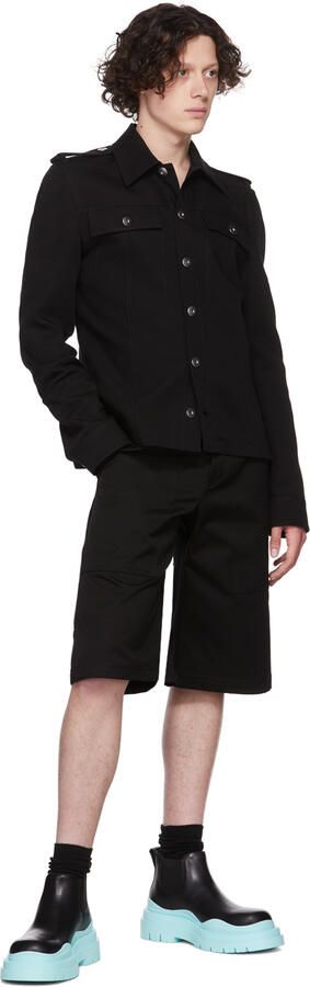 Bottega Veneta Black & Blue Tire Chelsea Boots - Picture 4