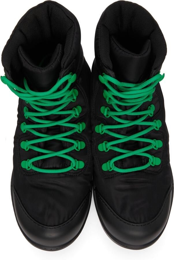 Bottega Veneta Black & Green Puddle Bomber Boots - Picture 3