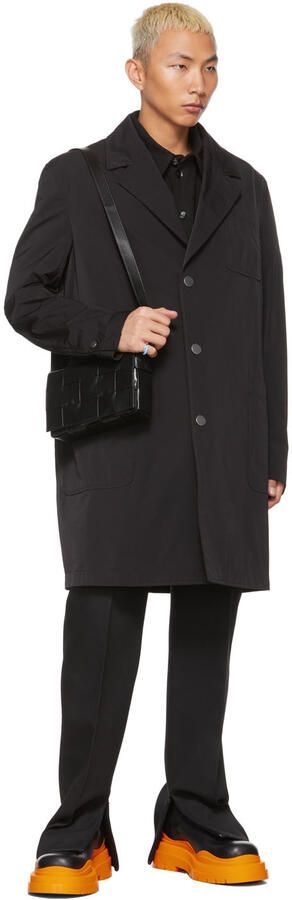 Bottega Veneta Black & Orange Tire Chelsea Boots - Picture 4