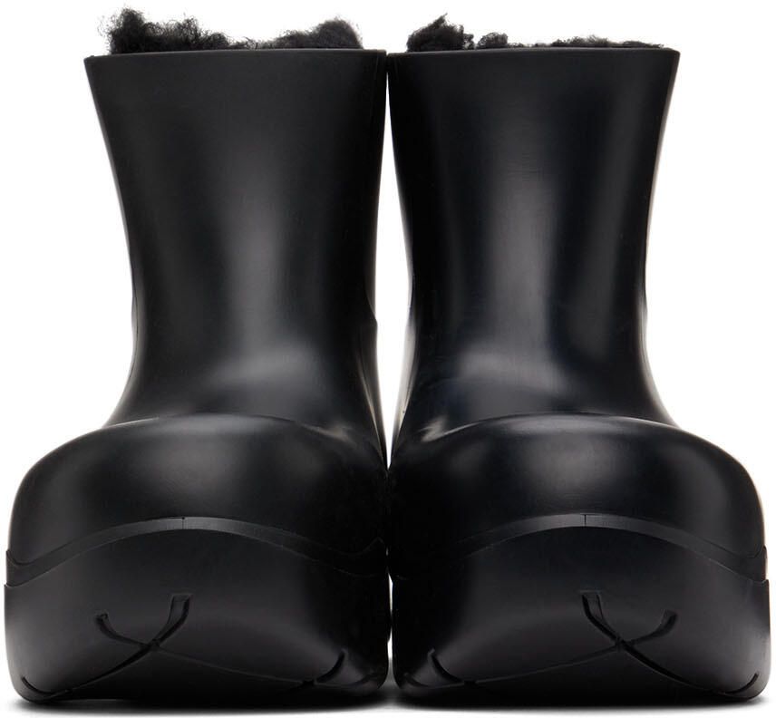 Bottega Veneta Black Cozy Puddle Chelsea Boots - Picture 4