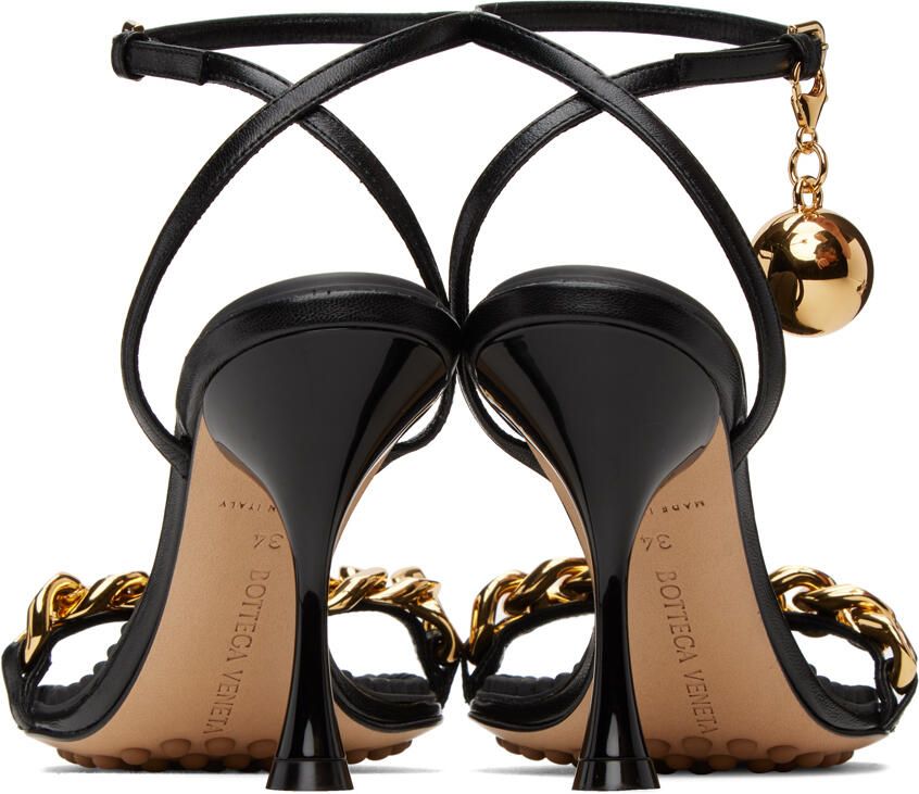 Bottega Veneta Black Dot Heeled Sandals