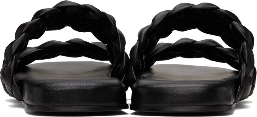 Bottega Veneta Black Foulard Mules