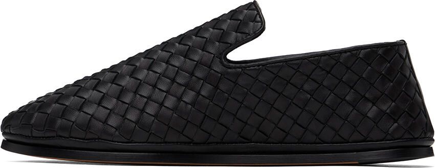 Bottega Veneta Black Intrecciato Slippers - Picture 3