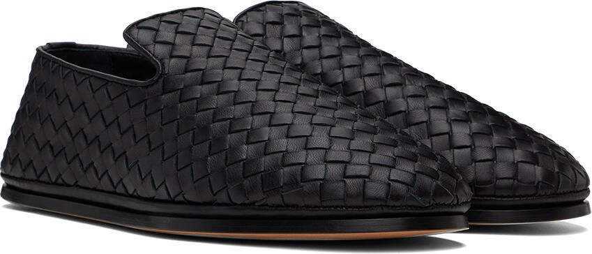Bottega Veneta Black Intrecciato Slippers - Picture 2