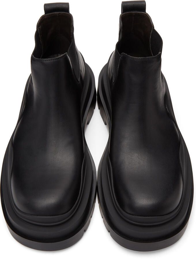 Bottega Veneta Black Low 'The Tire' Chelsea Boots - Picture 1