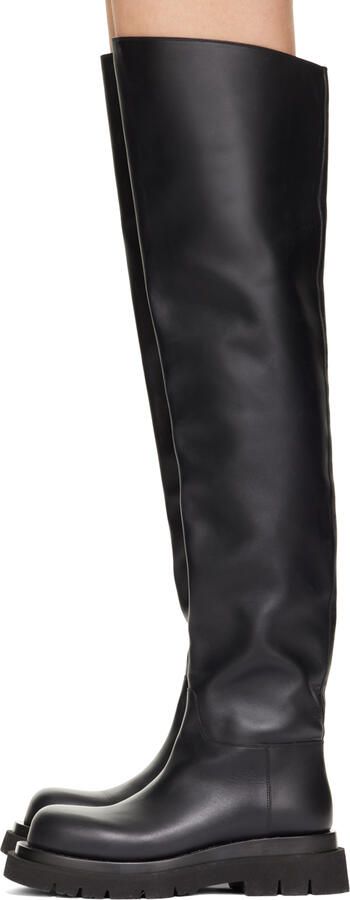 Bottega Veneta Black Lug Boots - Picture 2