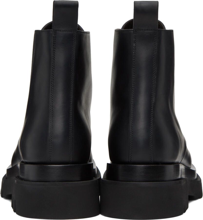 Bottega Veneta Black Lug Lace-Up Boots