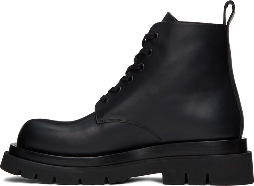 Bottega Veneta Black Lug Lace-Up Boots - Picture 3