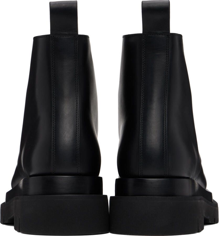 Bottega Veneta Black Lug Lace-Up Boots