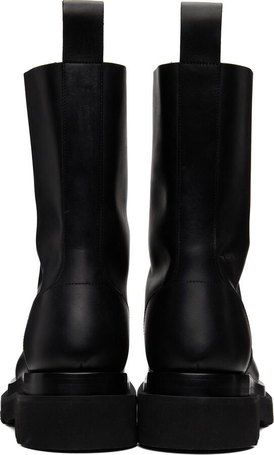 Bottega Veneta Black Lug Lace-Up Boots - Picture 5