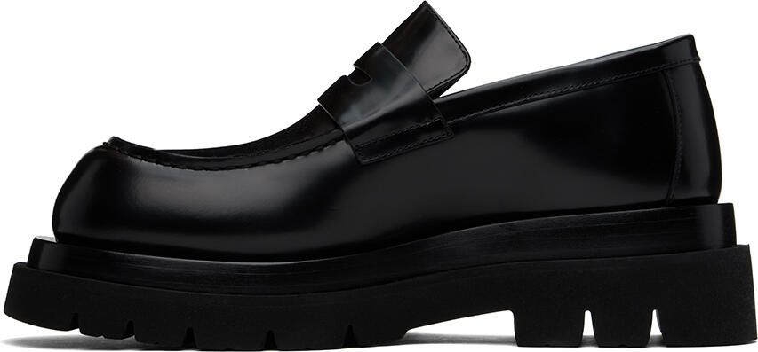 Bottega Veneta Black Lug Loafers - Picture 3