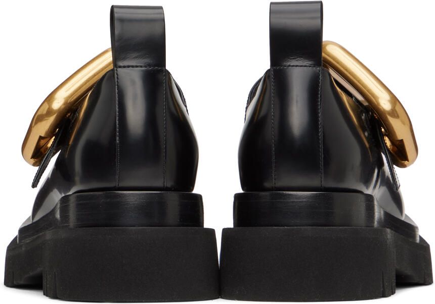 Bottega Veneta Black Lug Mary-Jane Loafers