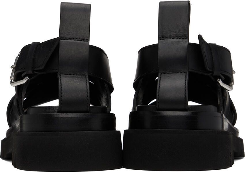 Bottega Veneta Black Lug Sandals