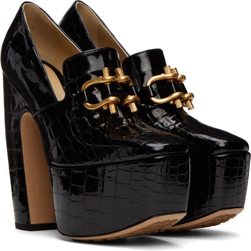 Bottega Veneta Black Mostra Pump Heels