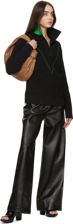 Bottega Veneta Black Rubber Heeled Sandals - Picture 4