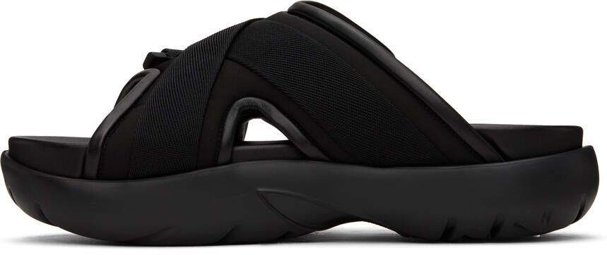 Bottega Veneta Black Snap Slide Sandals - Picture 3