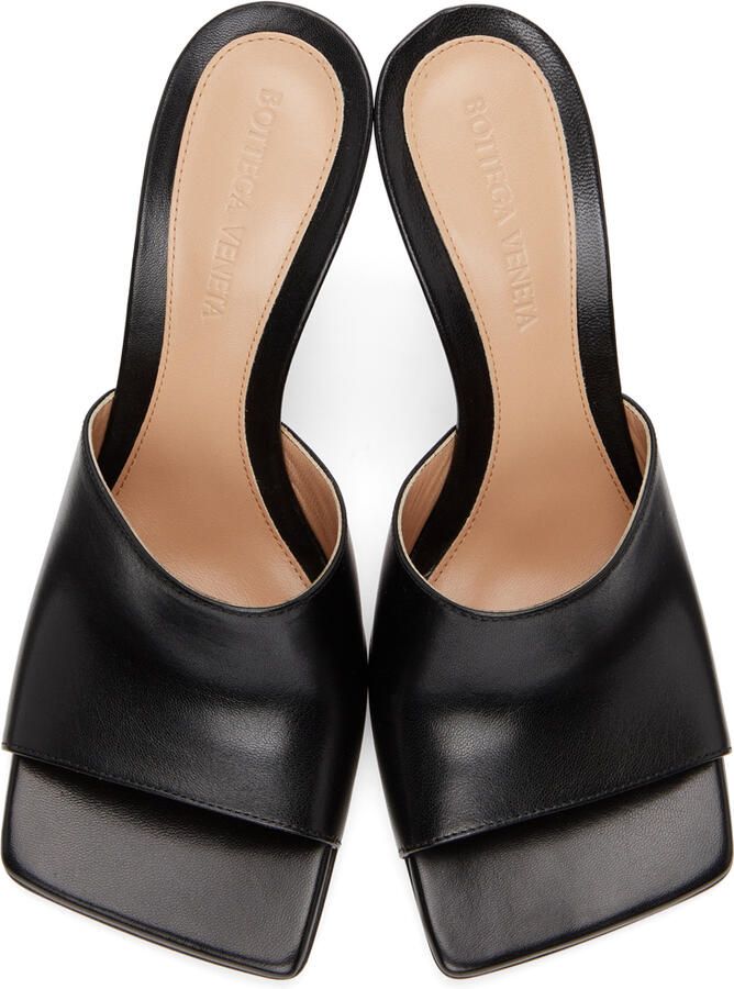 Bottega Veneta Black Stretch Heeled Mules