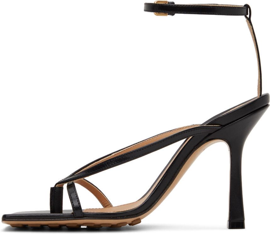 Bottega Veneta Black Stretch Heeled Sandals - Picture 3
