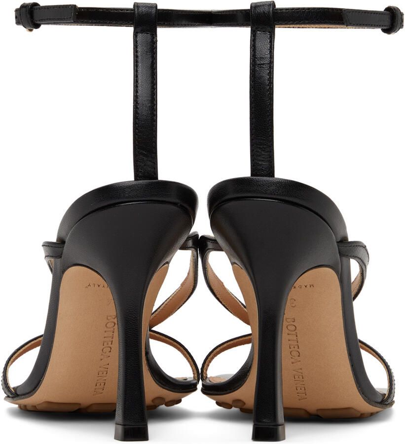 Bottega Veneta Black Stretch Heeled Sandals