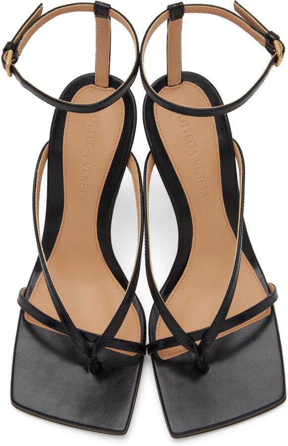 Bottega Veneta Black Stretch Heeled Sandals - Picture 4