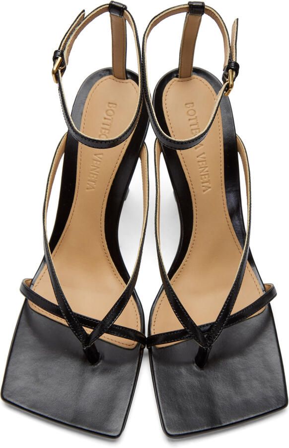 Bottega Veneta Black Stretch Sandals - Picture 3