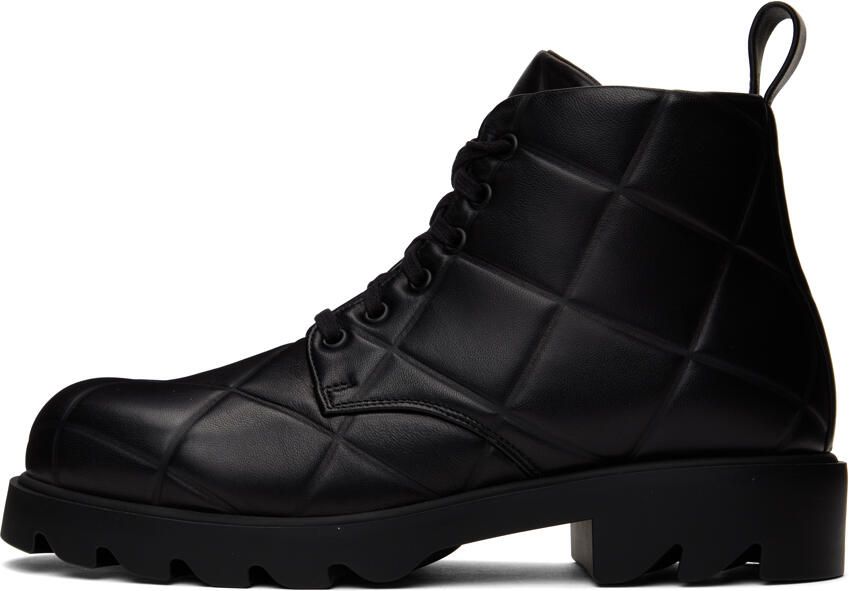 Bottega Veneta Black Strut Grid Boots - Picture 3
