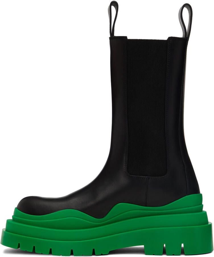 Bottega Veneta Black Tire Chelsea Boots - Picture 2