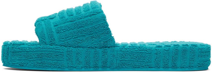 Bottega Veneta Blue Resort Sponge Slider Sandals - Picture 4