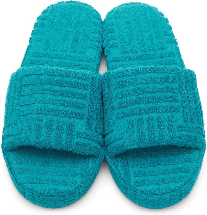 Bottega Veneta Blue Resort Sponge Slider Sandals