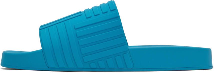 Bottega Veneta Blue Slider Sandals - Picture 3