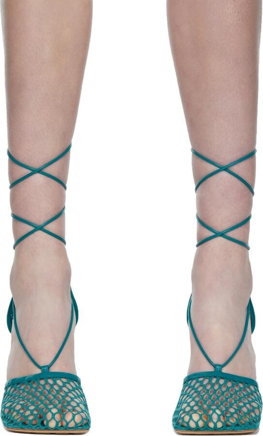 Bottega Veneta Blue Stretch Heels - Picture 3